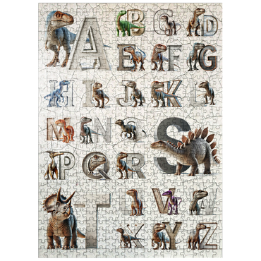 puzzleplate Illustration Collage: Dinosaur Alphabet, vol.1 500 Jigsaw Puzzle