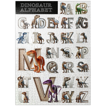 puzzleplate Illustration Collage: Dinosaur Alphabet, vol.2 1000 Jigsaw Puzzle