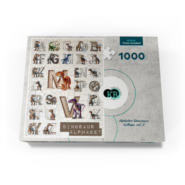 Illustration Collage: Dinosaur Alphabet, vol.3 1000 Jigsaw Puzzle box view3