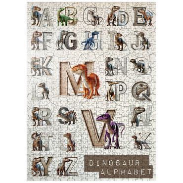 puzzleplate Illustration Collage: Dinosaur Alphabet, vol.3 500 Jigsaw Puzzle