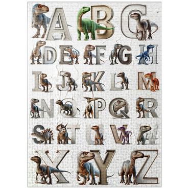 puzzleplate Illustration Collage: Dinosaur Alphabet, vol.4 1000 Jigsaw Puzzle
