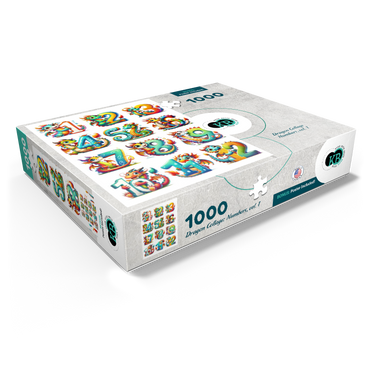 Illustration: Dragon Collage-Numbers, vol.1 1000 Jigsaw Puzzle box view1