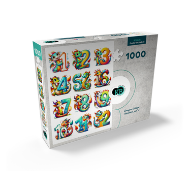 Illustration: Dragon Collage-Numbers, vol.1 1000 Jigsaw Puzzle box view2