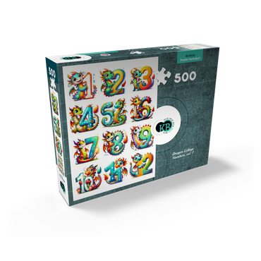 Illustration: Dragon Collage-Numbers, vol.1 500 Jigsaw Puzzle box view2