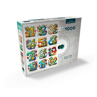 Illustration: Dragon Collage-Numbers, vol.2 1000 Jigsaw Puzzle box view2