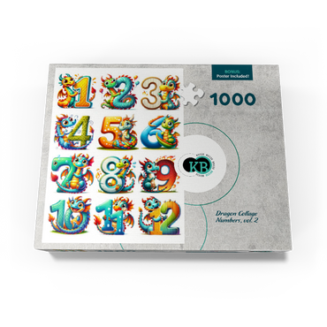 Illustration: Dragon Collage-Numbers, vol.2 1000 Jigsaw Puzzle box view3