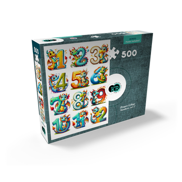 Illustration: Dragon Collage-Numbers, vol.2 500 Jigsaw Puzzle box view2