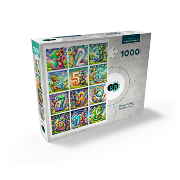 Illustration: Dragon Collage-Numbers, vol.3 1000 Jigsaw Puzzle box view2