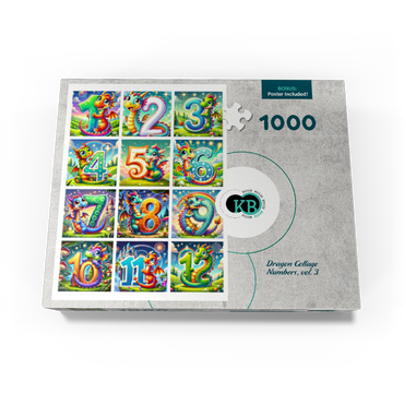Illustration: Dragon Collage-Numbers, vol.3 1000 Jigsaw Puzzle box view3