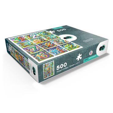 Illustration: Dragon Collage-Numbers, vol.3 500 Jigsaw Puzzle box view1