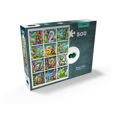 Illustration: Dragon Collage-Numbers, vol.3 500 Jigsaw Puzzle box view2