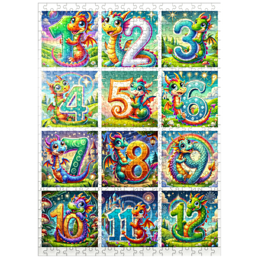puzzleplate Illustration: Dragon Collage-Numbers, vol.3 500 Jigsaw Puzzle