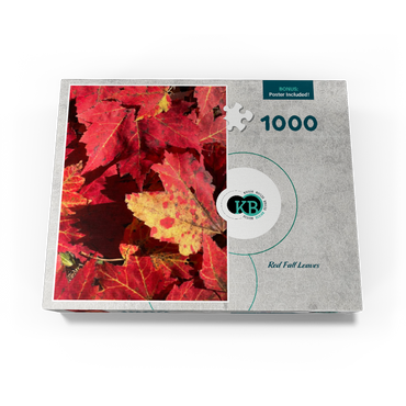 Macro Photography: Red Fall Leaves, no.2 1000 Jigsaw Puzzle box view3