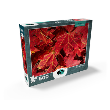 Macro Photography: Red Fall Leaves, no.3 500 Jigsaw Puzzle box view2