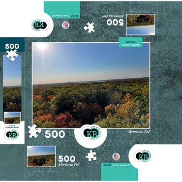 Nature Photography: Minnesota Fall 500 Jigsaw Puzzle box 3D Modell