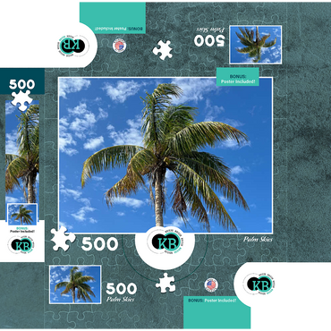 Nature Photography: Palm Skies, Florida, USA 500 Jigsaw Puzzle box 3D Modell