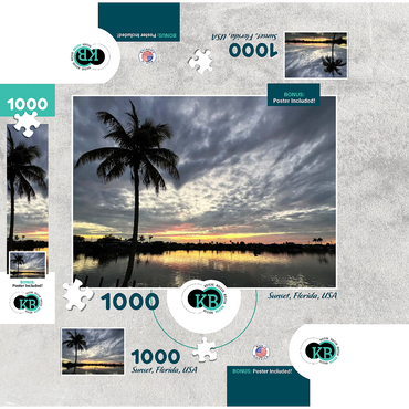 Nature Photography: Sunset, Florida, USA 1000 Jigsaw Puzzle box 3D Modell