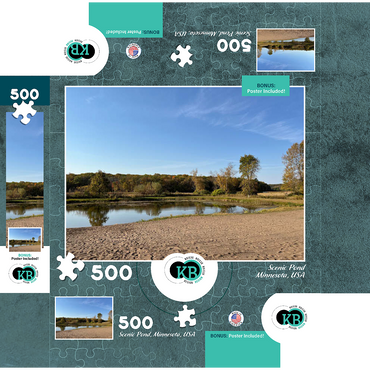Nature Photography: Scenic Pond, Minnesota, USA 500 Jigsaw Puzzle box 3D Modell