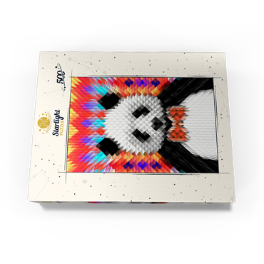 Colorful Geometric Panda with Vibrant Pattern 500 Jigsaw Puzzle box view3