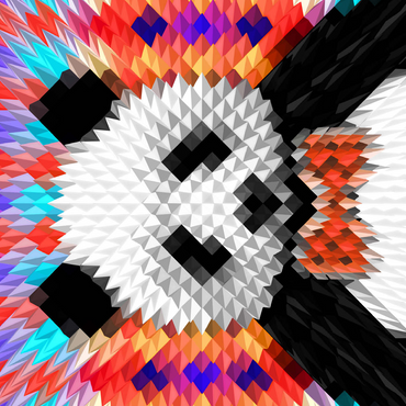 Colorful Geometric Panda with Vibrant Pattern 500 Jigsaw Puzzle 3D Modell