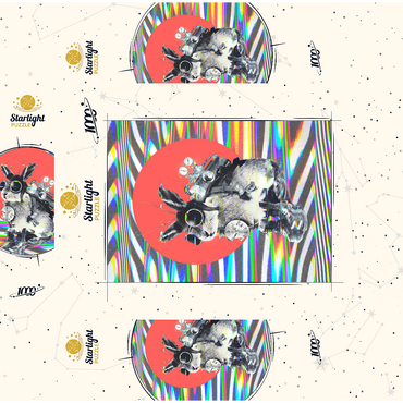 Steampunk Bunny with Psychedelic Vibes 1000 Jigsaw Puzzle box 3D Modell