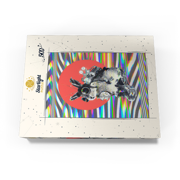 Steampunk Bunny with Psychedelic Vibes 500 Jigsaw Puzzle box view3