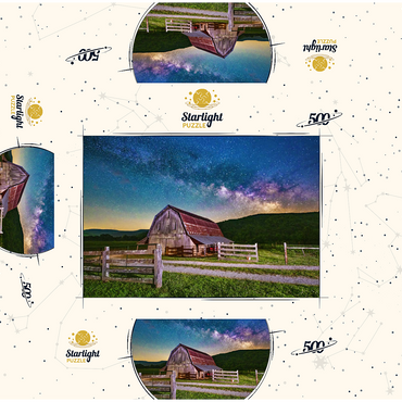 Rustic Barn Under the Milky Way 500 Jigsaw Puzzle box 3D Modell
