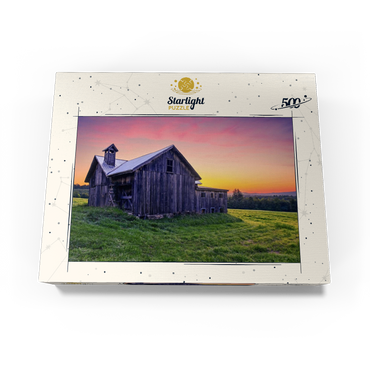 Rustic Barn at Sunset - Tranquil Countryside Scene 500 Jigsaw Puzzle box view3