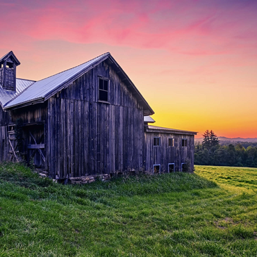 Rustic Barn at Sunset - Tranquil Countryside Scene 500 Jigsaw Puzzle 3D Modell