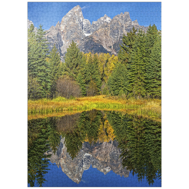 puzzleplate Grand Teton National Park - Mountain Reflection in Autumn 1000 Jigsaw Puzzle