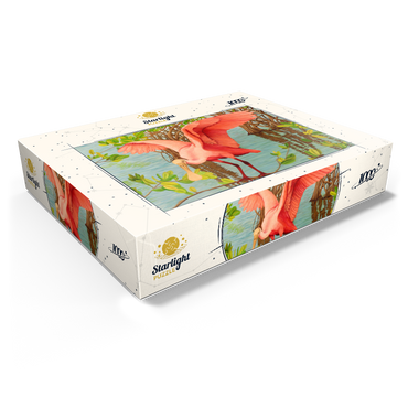Roseate Spoonbill in Mangrove Habitat 1000 Jigsaw Puzzle box view1