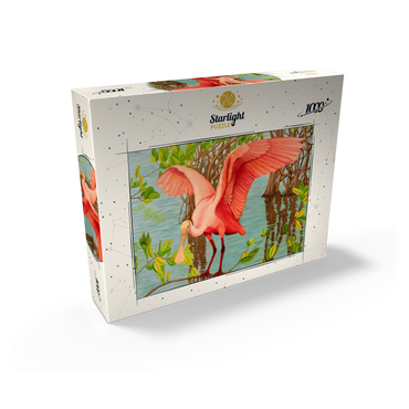 Roseate Spoonbill in Mangrove Habitat 1000 Jigsaw Puzzle box view2