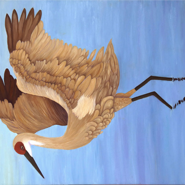 Sandhill Crane with Outstretched Wings 1000 Jigsaw Puzzle 3D Modell