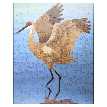 puzzleplate Sandhill Crane with Outstretched Wings 100 Jigsaw Puzzle