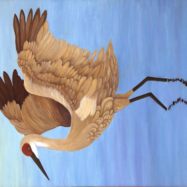 Sandhill Crane with Outstretched Wings 100 Jigsaw Puzzle 3D Modell