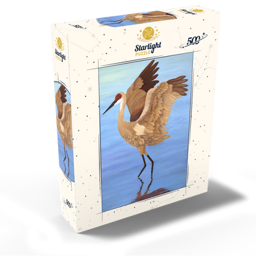 Sandhill Crane with Outstretched Wings 500 Jigsaw Puzzle box view2