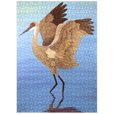 puzzleplate Sandhill Crane with Outstretched Wings 500 Jigsaw Puzzle