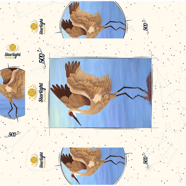 Sandhill Crane with Outstretched Wings 500 Jigsaw Puzzle box 3D Modell