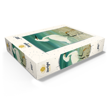 Snowy Egret Walking in Shallow Waters 1000 Jigsaw Puzzle box view1