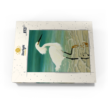 Snowy Egret Walking in Shallow Waters 1000 Jigsaw Puzzle box view3