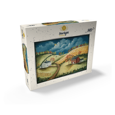 Rustic Countryside Farm in Folk Art Style 500 Jigsaw Puzzle box view2