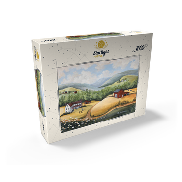 Scenic Countryside Farm in Folk Art Style 1000 Jigsaw Puzzle box view2