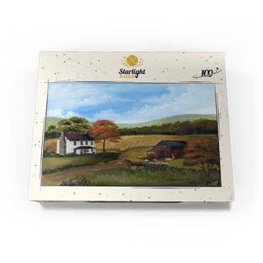 Autumn Farmhouse with Pumpkin Patch 100 Jigsaw Puzzle box view3
