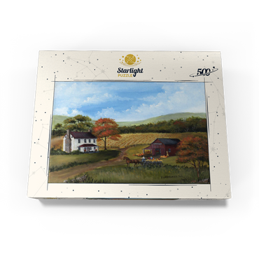 Autumn Farmhouse with Pumpkin Patch 500 Jigsaw Puzzle box view3