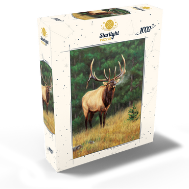 Majestic Bull Elk in Forest Clearing 1000 Jigsaw Puzzle box view2