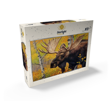 Majestic Bull Moose in Autumn Forest 100 Jigsaw Puzzle box view2
