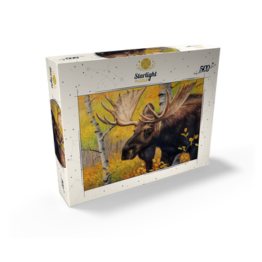 Majestic Bull Moose in Autumn Forest 500 Jigsaw Puzzle box view2