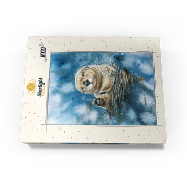 Charming Sea Otter in Watercolor Art 1000 Jigsaw Puzzle box view3