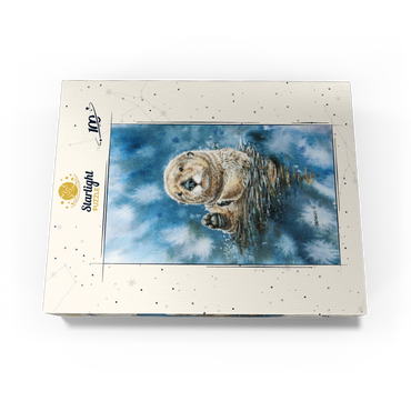 Charming Sea Otter in Watercolor Art 100 Jigsaw Puzzle box view3