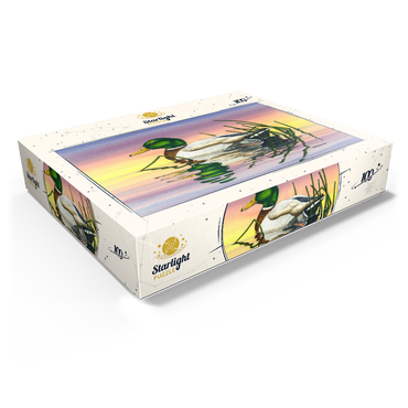 Mallard Duck at Sunset Reflection 100 Jigsaw Puzzle box view1